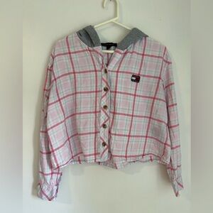 Tommy Hilfiger Plaid Flannel Hoodie